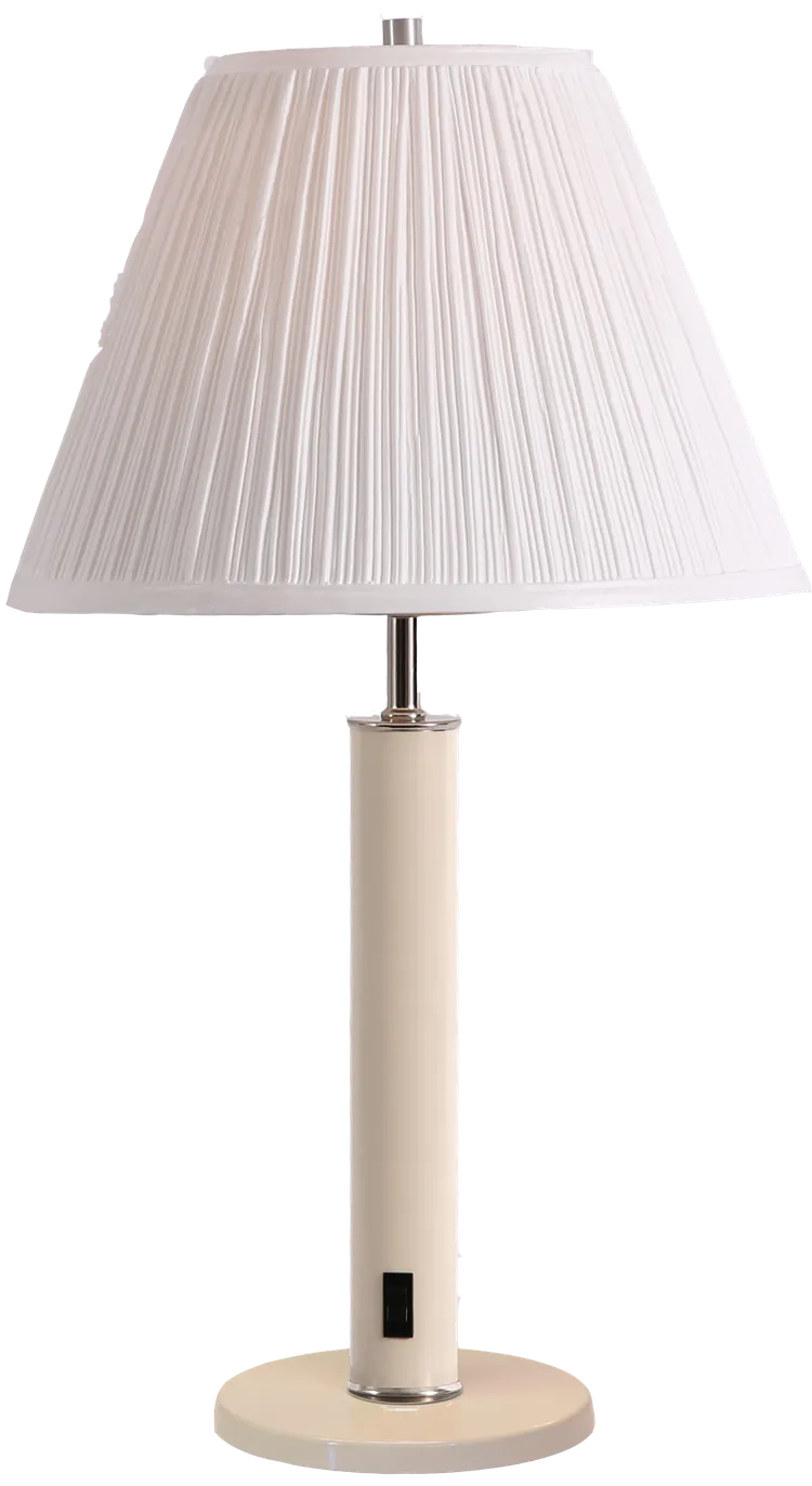 PolyMold Pleated, Cream, Nickel accents