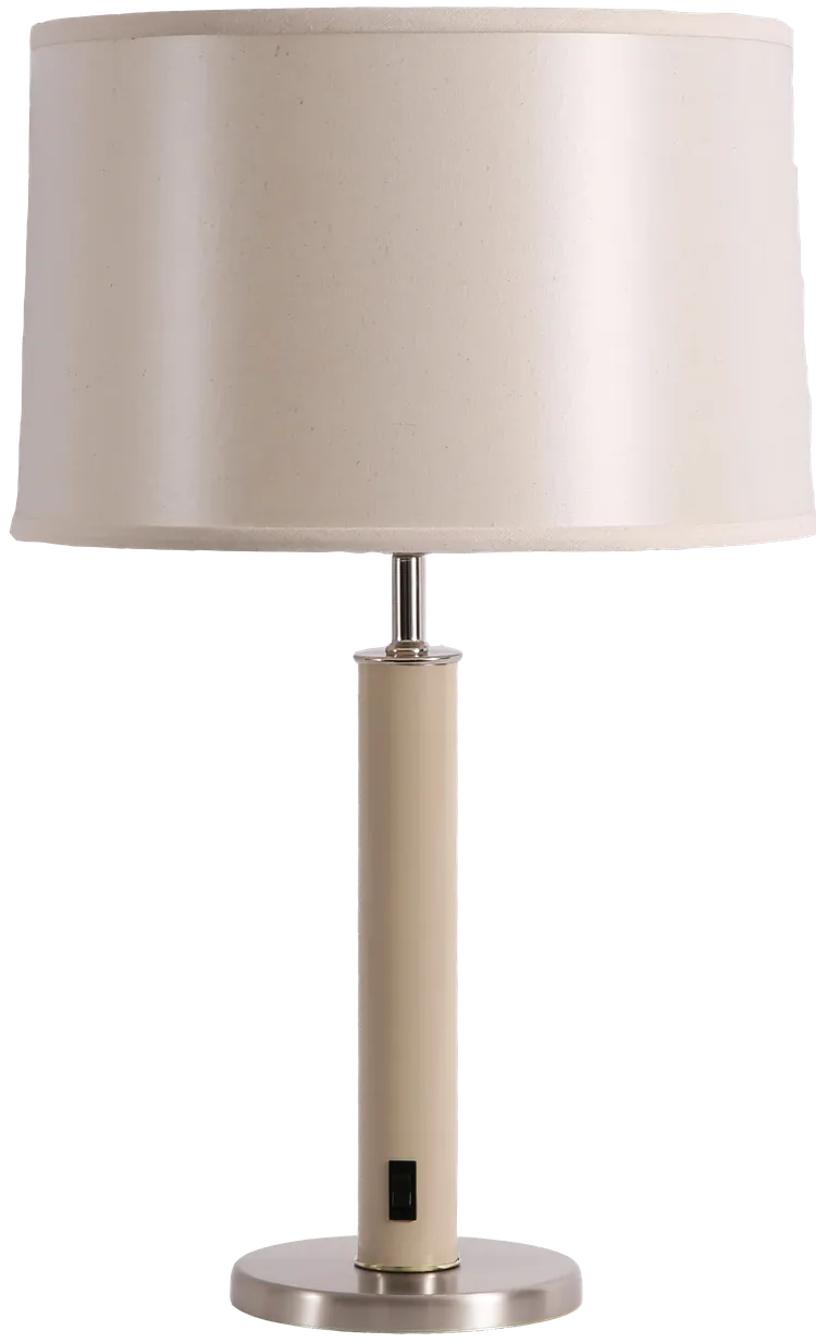 TriLam Oval Natural, Taupe, Satin Nickel base, Nickel accents